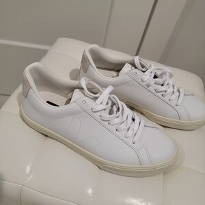 Veja White Sneakers with Cream Sole